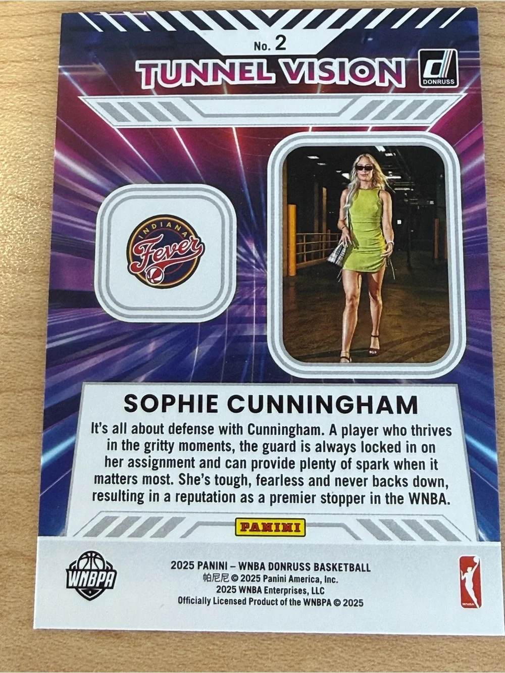 Panini Tunnel Vision Card - Purple and Lime Green